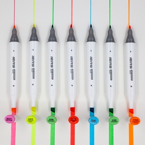 <span class=keywords><strong>Set</strong></span> di <span class=keywords><strong>Pennarelli</strong></span> Artistici <span class=keywords><strong>Professionali</strong></span> in Plastica di Alta Qualità con Punta Fine e a Scalpello, 200 Colori, Inchiostro a Base di Alcool Non Tossico - Product Image 2