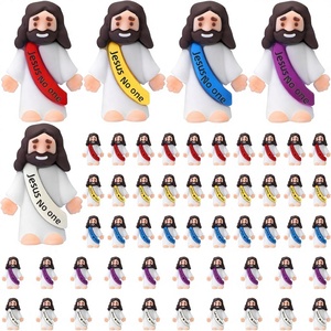 Mini figurines en verre de Jésus, Jésus t'aime, jouets religieux pour la Cérémonie du Dimanche, cadeaux pour fêtes religieuses - Product Image 1