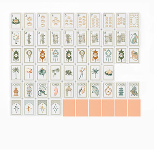 Eleshine ES-MJ41P 160 Piezas de Mahjong Americano de Acrílico de 4 Capas con Diseño de Pétalos de Durazno, Fichas Grabadas con Puntos, Bams, <span class=keywords><strong>Craks</strong></span>, Dragones y Vientos - Product Image 2