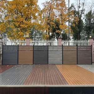 Ensemble complet de clôture en plastique composite en bois de Chine avec poteaux WPC clôture murale panneau cannelé faisceau d'extrusion de granules composites - Product Image 5