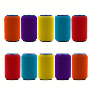 Refroidisseurs personnalisés avec logo imprimé gratuit, isolés, couleur unie, néoprène, pour canettes standard de 12 oz - Product Image 4