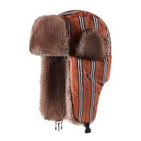 Gorro Ushanka Personalizado QJ OEM con Logotipo, Gorro de Invierno Estilo Y2K con Orejeras, Gorro de Punto con Orejeras de Piel Sintética, Estilo Bomber, para Esquí