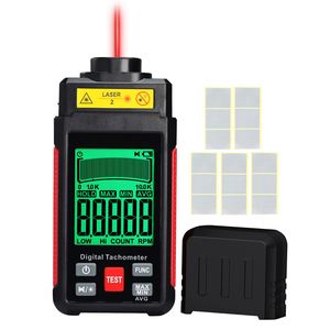 Tachymètre numérique haute précision, plage de 10-99999 tr/min, testeur laser sans contact, détection photoélectrique MAX/MIN/AVG - Product Image 1