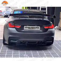 Aileron arrière double pont en fibre de carbone VCT pour BMW F80/F82 M2/M3/M4, séparateur de coffre, kit carrosserie