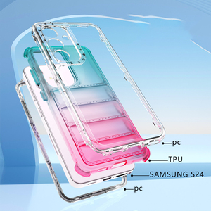 Nouveau étui de Style de couleur changeante pour <span class=keywords><strong>Motorola</strong></span> Edge <span class=keywords><strong>40</strong></span> Neo Triple Uno 360 3 en 1 étui pare-chocs Transparent en TPU PC pour <span class=keywords><strong>Motorola</strong></span> E14 - Product Image 4