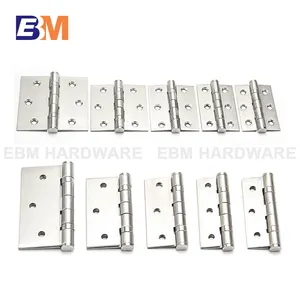 Modern Design OEM 2BB SS201 Or SS304 3x2.5 Inch Ball Bearing Hinges Square Corner Folding Mute Door Hinges Furniture Butt Hinges