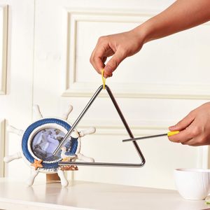 Meilleur prix de gros 4/5/6/7/8/9/10 pouces <span class=keywords><strong>Instrument</strong></span> de percussion en acier triangulaire avec marteau - Product Image 6