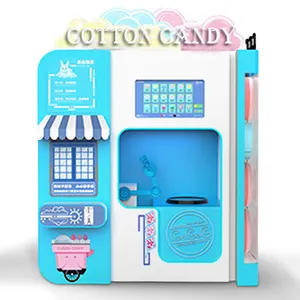 Vendlife Commercial guadagna soldi fare Marshmallow cotton candy robot machine kids full automatic cotton candy vending machines