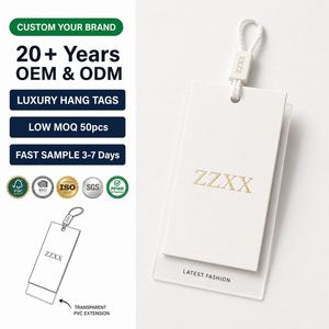 Customized Waterproof Barcode Clothing Hang Tags Personalized Holographic Cardboard Hangtags with Barcod - Product Image 1