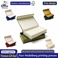 Boîte cadeau de luxe en carton rigide de style livre magnétique vert avec logo personnalisé pour l'emballage de cosmétiques et de bijoux