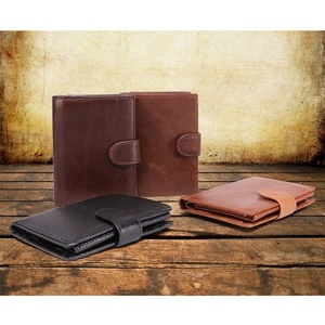 Custom Vintage Luxury <b>Purse</b> <b>Small</b> Rfid Mens Slim Card Holder Billfold Wallet Genuine Leather Bag Wallets for Men - Product Image 6