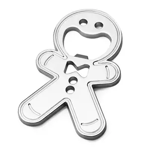 Gantungan kunci logam dapat diukir Logo lucu gantungan kunci bir gantungan kunci pembuka botol gantungan kunci/gantungan kunci pembuka botol
