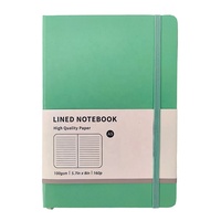 Agenda A5 personnalisé pour journal intime, fournitures scolaires personnalisées avec couverture rigide en cuir PU et reliure à colle à bande élastique