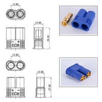1 paire de connecteurs banane mâle/femelle EC2 EC3 EC5 EC8 2MM 3MM 5MM 8MM pour moteur RC ESC, drone quadricoptère RC, batterie Lipo