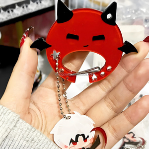 Custom Design Logo Cute Cartoon Acrylic Lightweight Waterproof Carabiners UV Printing Custom Shape Plastic Key Chains Japan