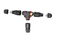 Connecteurs M20 étanches IP68 de type T de qualité supérieure, 2 et 3 broches, avec joints d'étanchéité, pour câbles de luminaires extérieurs, boîte de jonction 250V