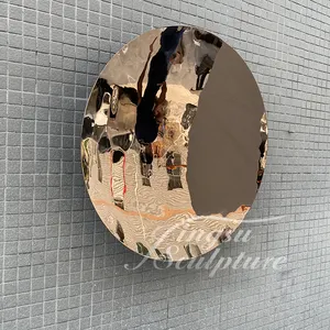 홈 인테리어 장식 오목 거울 광택 현대 조각 스테인레스 스틸 조각