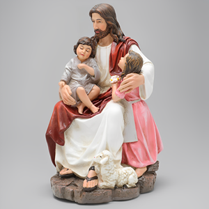 تماثيل دينية كاثوليكية مخزنة ديكورات مسيحية من الراتينج للكنيسة تمثال أطفال من اليسوع قابل للتخصيص لهدايا الأطفال - Product Image 4