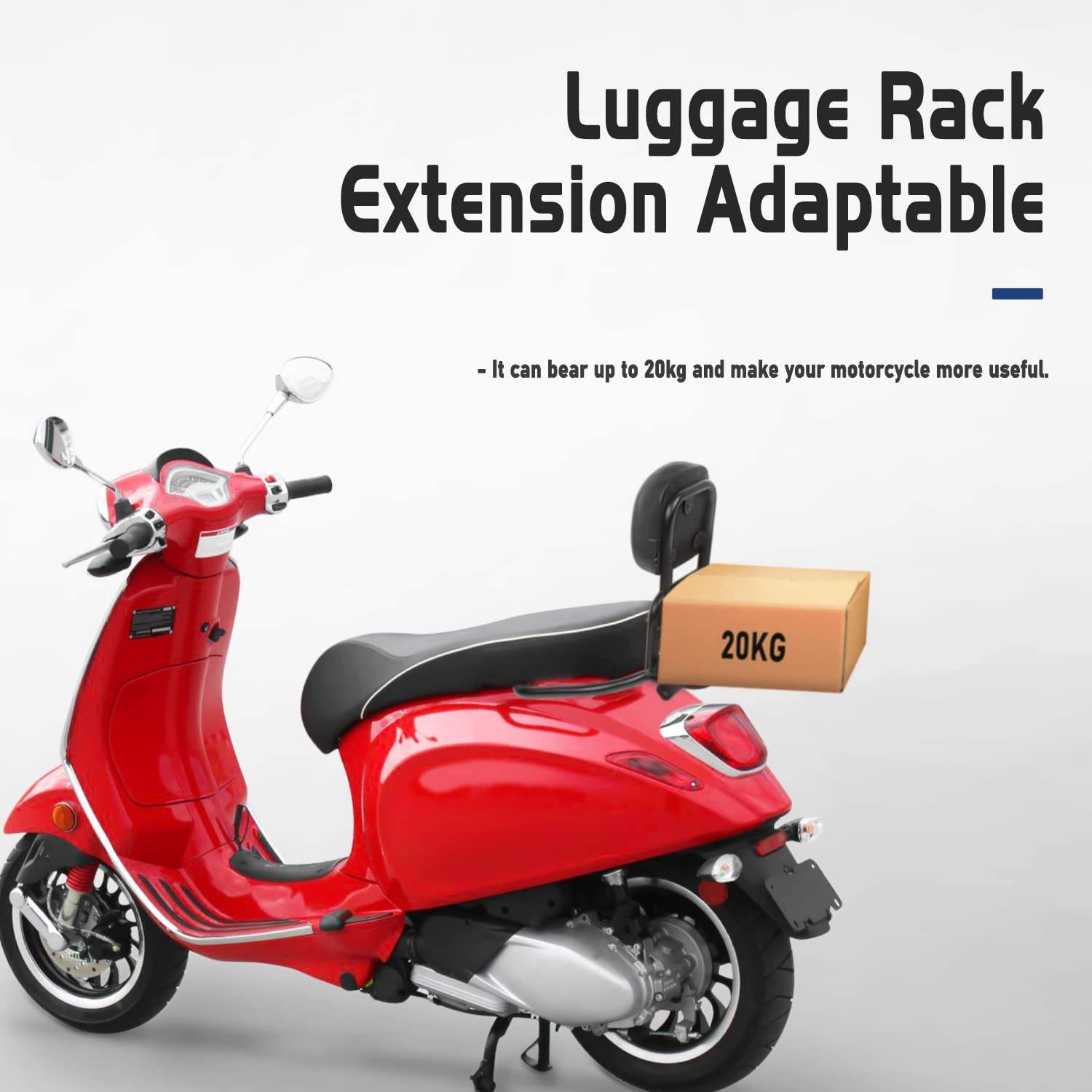 Schienale Passeggero Per Vespa | Cuscino Portapacchi Marrone | Compatibile Primavera Sprint GTS - Foto 2