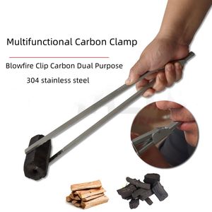 Pince à bûches | Pince à cheminée en acier inoxydable-Outils de foyer avec allumage par bâton pour feu de camp Barbecue - Product Image 2