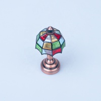 Nouveau 1:12 maison de poupée Miniature rétro verre lampe Table ornement bricolage Mini maison de poupée accessoires Style Mini jouet pour jouet