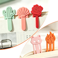 Marque-page en silicone mignon, marque-page flexible en PVC souple pour la lecture, cadeau promotionnel personnalisé, papeterie en gros
