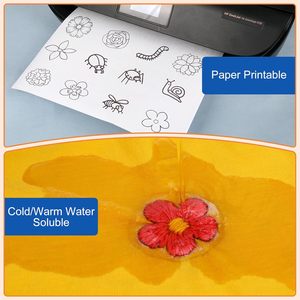 Stabilisateur de broderie soluble dans l'eau collant stabilisateur de lavage de papier imprimable autorisé pour imprimer ou dessiner <span class=keywords><strong>des</strong></span> motifs de poids moyen - Product Image 6