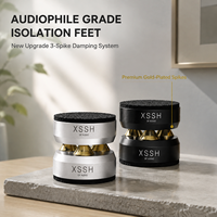 YIVO OEM ODM HiFi Support en alliage d'aluminium avec amortisseur de vibrations, base en laiton, pointe d'isolation acoustique pour haut-parleur, amplificateur, mixeur, amélioration HIFI