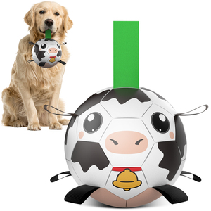 Pallone da Calcio per Cani KINYU Brevettato, Ecologico in PU, Interattivo per Allenamento all'Aperto, Resistente ai Morsi, Giocattolo per Animali Domestici - Product Image 1