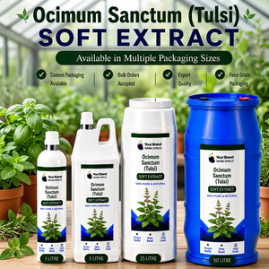 Extrait doux de Tulsi Ocimum Sanctum pour la préparation de formules cosmétiques, les préparations de soins de la peau, les formulations botaniques et l'usage personnel - Product Image 2