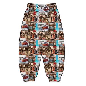 Pantalones de Bebé Niña con Estampado, Estilo Campana, Tejido de Algodón de 230g, Diseño Casual para Primavera/Otoño, Venta al Por Mayor OEM/ODM - Product Image 4
