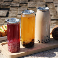 Nouveau Design Boîte en PET pour Gâteaux, Pots en Plastique Transparent Personnalisés Jetables pour Lait, Thé, Jus, Gâteaux, Smoothies, Pots en PET avec Couvercles Entièrement Ouvrables