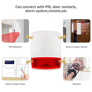 אזעקת סירנה אלחוטית דו-כיוונית חיצונית ופנימית, עוצמתית במיוחד 100dB, 433MHz <span class=keywords><strong>868MHz</strong></span>, עם עיצוב נגד חבלה, התקנה קלה - Product Image 5