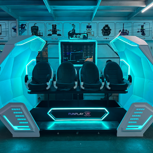 Simulador de Vuelo VR Interactivo para Interiores <span class=keywords><strong>2024</strong></span>, Máquina de Cine Multijugador de 4 Asientos con Construcción de Fibra de Vidrio y Metal - Product Image 2