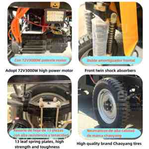 JINYE Elétrico Três Rodas Triciclos Dump Truck Carga Agrícola 1.5tn Mineração <span class=keywords><strong>Dumper</strong></span> - Product Image 5