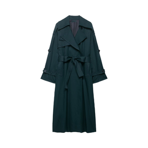 Chaqueta Cortavientos de Mujer, Otoño 2025, Nueva Moda, Holgada, Tejida, 100% Poliéster, Cierre de Botones, Transpirable, Vintage, Manga Larga, Combinable con Todo - Product Image 4