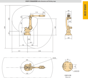 Bras robotisé industriel de 50 kg de charge utile, robot articulé pour la préhension, le levage, la manutention et la pose - Product Image 3