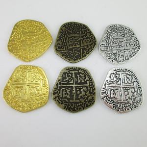 5 Monedas Pirata de Metal de Colores Variados, Doblón Español, Moneda de Juego de Mesa del Tesoro Pirata - Product Image 2