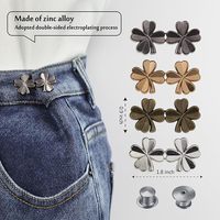 Boutons de jeans sans couture, simples, détachables, plaqués sans nickel, à motif floral et logo en relief, pour rétrécir instantanément les jeans