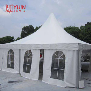 Tente de réception extérieure économique 6x6m, structure de pagode, blanche - Product Image 4