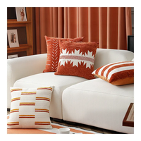 Personnalisable 18 "x 18" Jacquard géométrique Chenille jeter taie d'oreiller solide motif housse de coussin pour la maison hôtel hôpital utilisation
