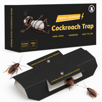 Piège à cafards puissant et collant, pliable, avec planche de colle et appât olfactif, non toxique et inodore, attrape-insectes pour cuisine, maison, hôtel