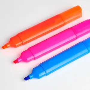 Bolígrafo resaltador clásico o Color brillante de oficina para estudiantes Juego de plástico Marcadores planos de oficina y Escuela 5 tintas Normal 5 colores