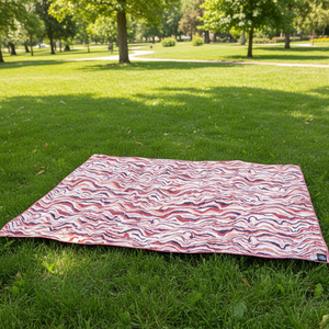 Manta de Picnic Impermeable y Resistente a la Humedad <span class=keywords><strong>Freesoul</strong></span>, Alfombra de Playa a Prueba de Arena, Manta de Picnic Plegable y Duradera con Estampado Personalizado RPET - Product Image 1