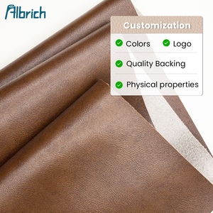 Precio de fábrica, diseño de dos tonos, telas de cuero reciclado de Pvc para sofá, hojas de cuero sintético de ante de diseñador para bolsos y equipaje - Product Image 3