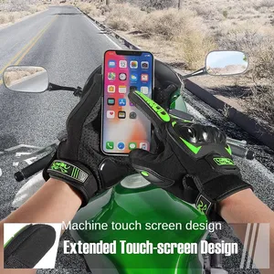 Gants de moto de course en cuir véritable respirant antidérapants de haute qualité, ajustables, unisexes, pour le cyclisme en plein air - Product Image 2