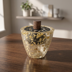 Porte-encens en résine écologique de qualité supérieure, élégant, fait main, tendance, brûleur de parfum à la fleur d'oranger, brûleur de bakhoor - Product Image 1