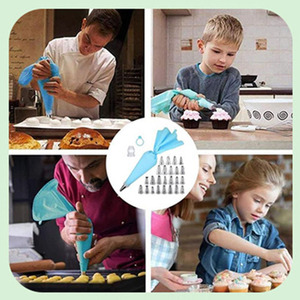 Оптовая продажа, Набор сумок и наконечников, набор для украшения тортов, 124 шт., набор для украшения тортов - Product Image 6