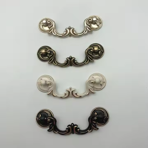 欧洲古银青铜象牙黑金锌长条环旋钮热厨房拉柜门把手 - Product Image 4