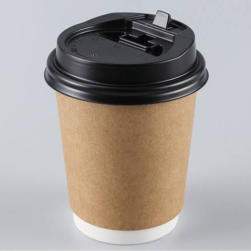 Double wall paper cup+black lid